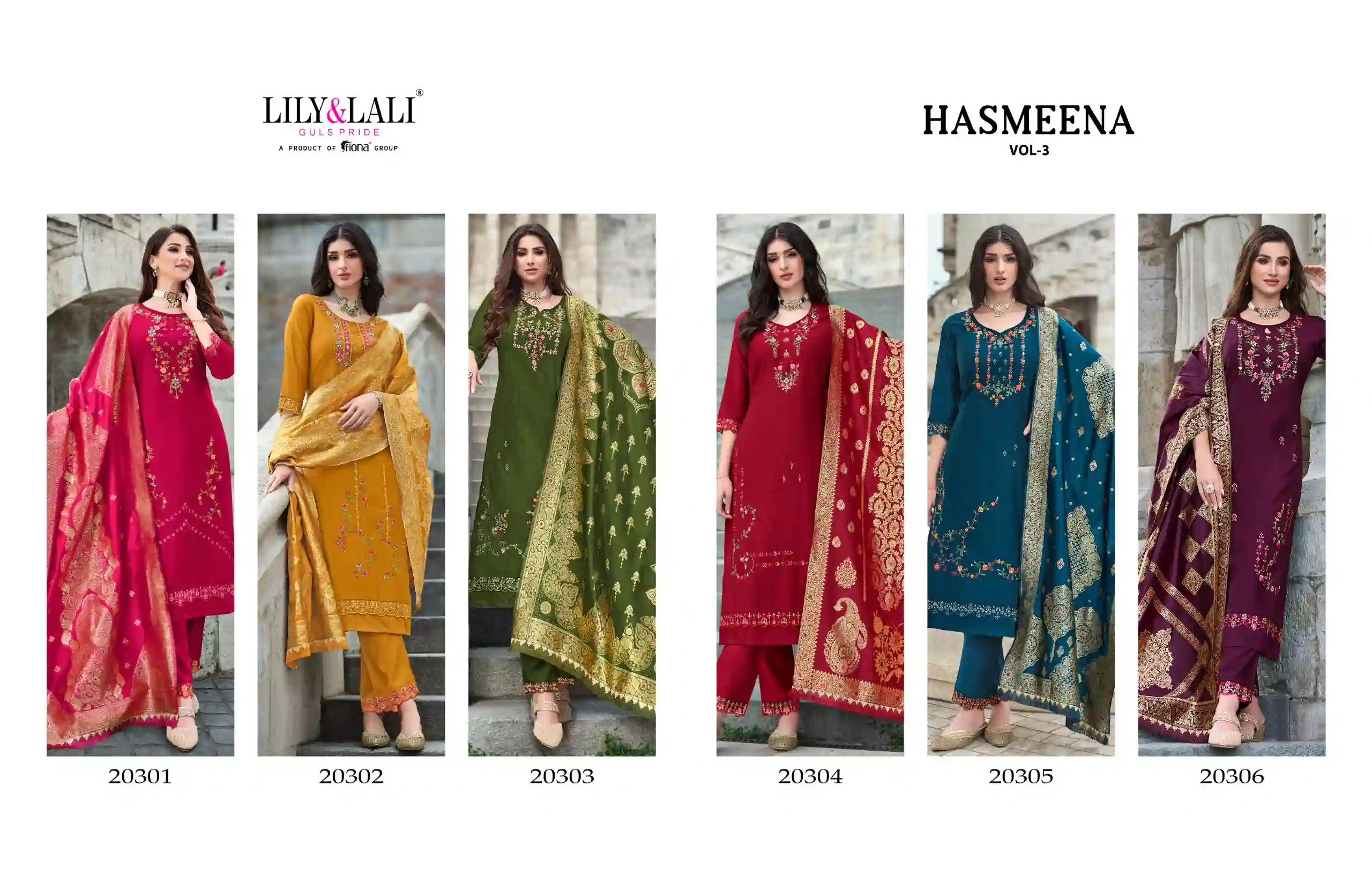 Lily &amp; Lali Hasmeena Vol-3 Viscous Wholesale Fancy Readymade Salwar Suit Catalog — Wholesale Readymade Suit, Lily &amp; Lali wholesale from Surat — view 7